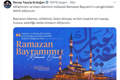 Erdoğan'dan 'Ramazan Bayramı' mesajı